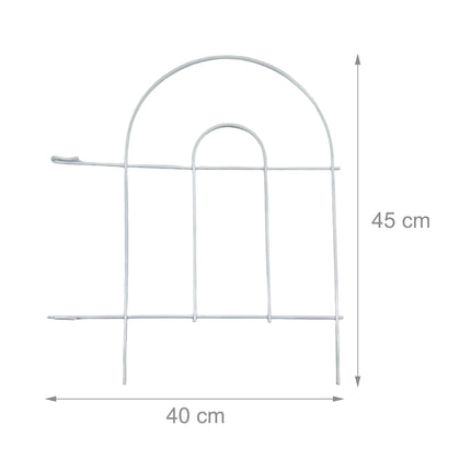Kovové zahradní obrubníky, 6 ks, klasický obloukový design