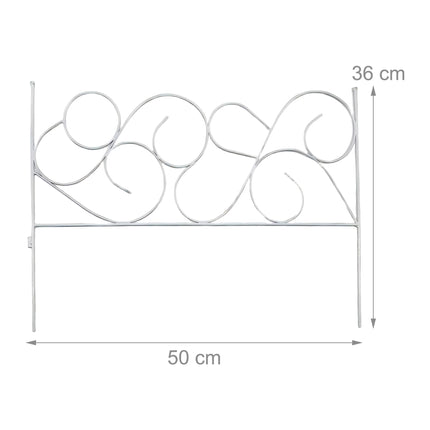 Kovové zahradní obrubníky, 8 ks, secesní design