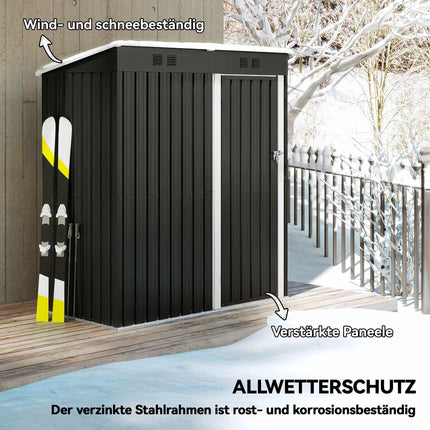 Kovový zahradní domek 1.37m², uzamykatelný s ventilací