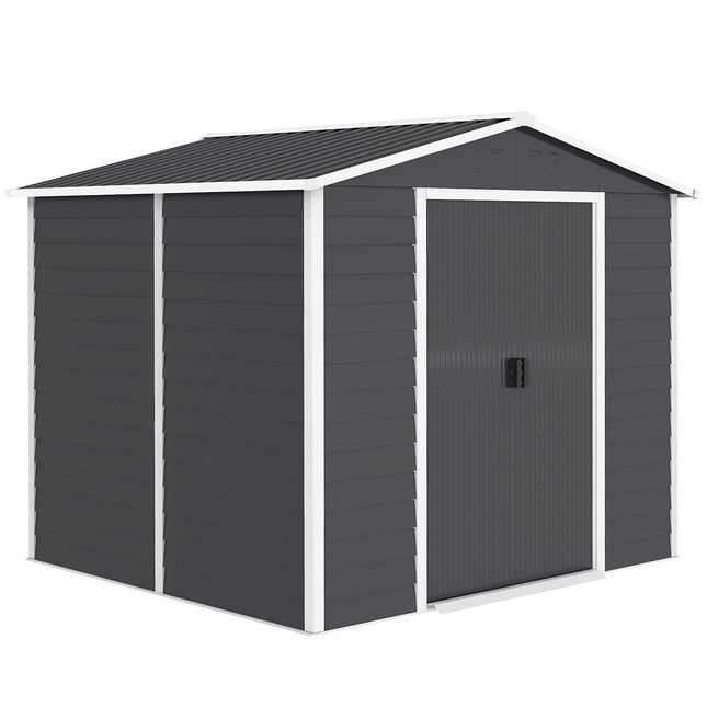 Metal Garden Shed, Weatherproof & Lockable, 240x206x198 cm