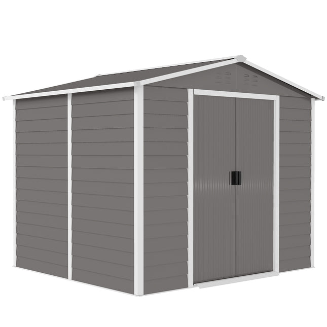 Metal Garden Shed, Weatherproof & Lockable, 240x206x198 cm