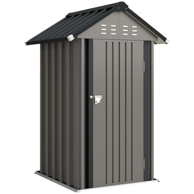 Kovový zahradní domek s ventilací, zámkem, rukavicemi, 1.17 m²