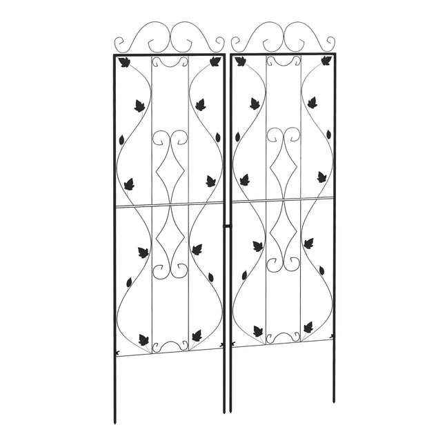 Metal Garden Trellis Set, 2-Pack, Rust-Resistant Steel