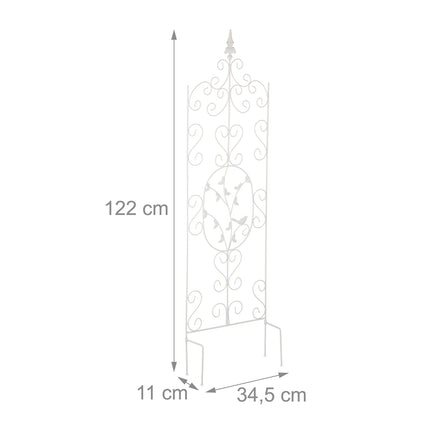 Metal Garden Trellis, Vintage Design, Climbing Plant Support