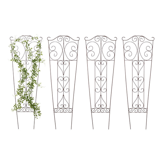Metal Garden Trellis for Climbing Plants, Curved Design