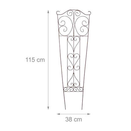 Kovová zahradní treláž pro popínavé rostliny, zaoblený design