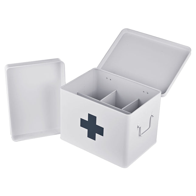 Medizin-Aufbewahrungsbox aus Metall mit 4 Fächern