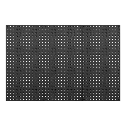 Metal Pegboard Panels, 3 Pack, 24 x 12 in, 132 lb Capacity, Black
