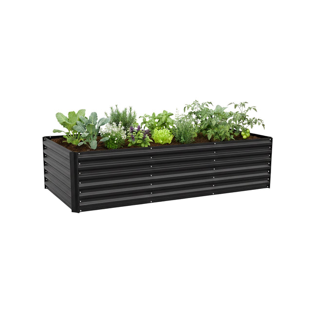 Metal Raised Garden Bed, 57x240x90cm, Galvanized Steel