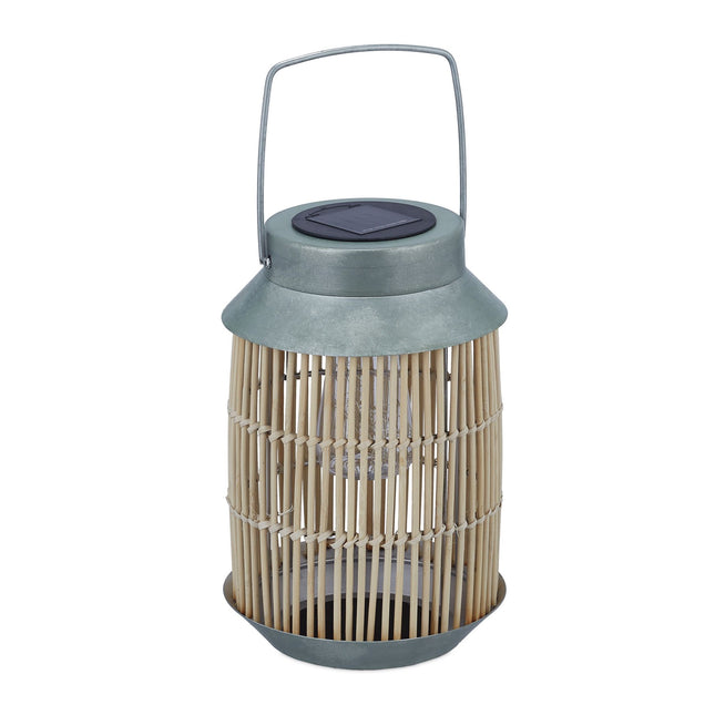 Kovová a ratanová solární lampa