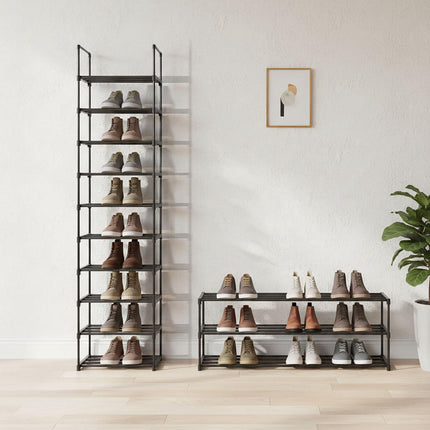 Kovový botník – úzký, montáž bez nářadí, nastavitelná patra