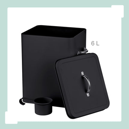 Kovový úložný box s víkem, objem 6L