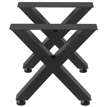 Metal Table Legs, 2-Pack Steel X-Frame, 28.3 x 23.6 in