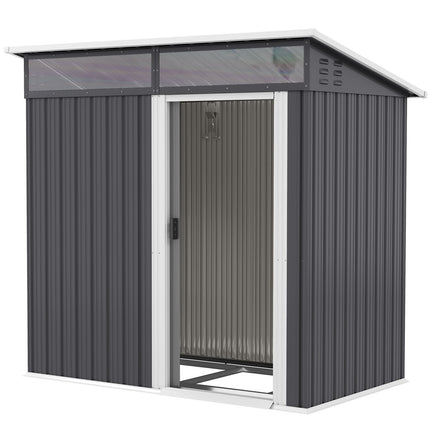 Metal tool shed 1.9 m² with sliding door and window
