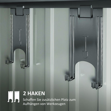 Metal tool shed 1.9 m² with sliding door and window