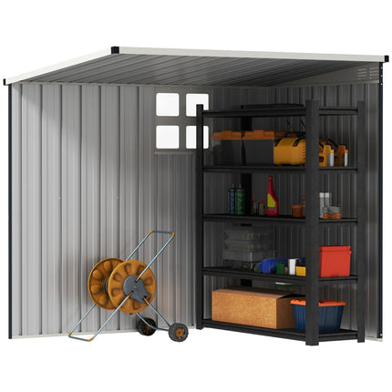 Metal tool shed 2.7 m² - weatherproof with window and lock