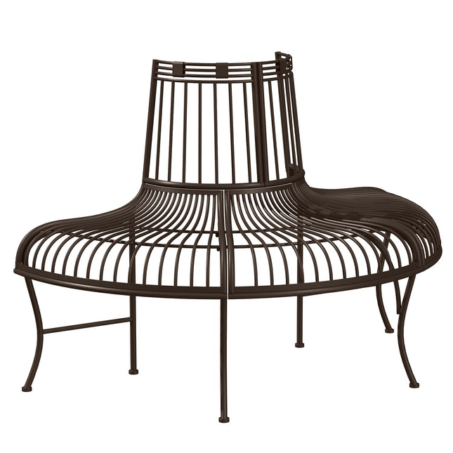 Lavice okolo stromu kovová půlkruhová pro kmeny 37 cm, 135 x 70 x 85 cm
