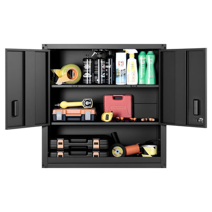 Metal Wall Cabinet 30x12x30 in – Locking, Adjustable Shelf