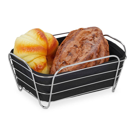 Brotkorb aus Metall mit Deckel