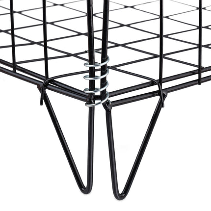 Metal composters with bottom grid, set of 2