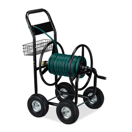 Metal hose cart in XL, black