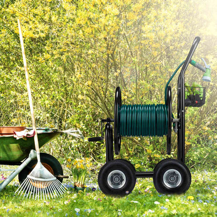 Metal hose cart in XL, black