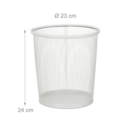 Metal wastebasket
