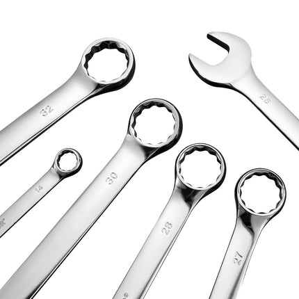 Metric Combination Wrench Set, 25-Piece 6–32 mm