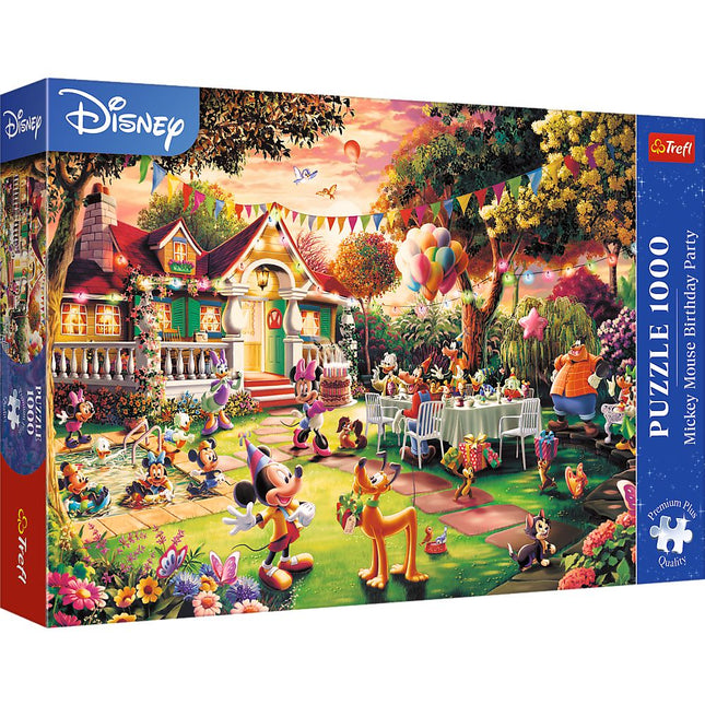 Puzzle Mickey Mouse narozeninová oslava, 1000 dílků, prémiová kvalita