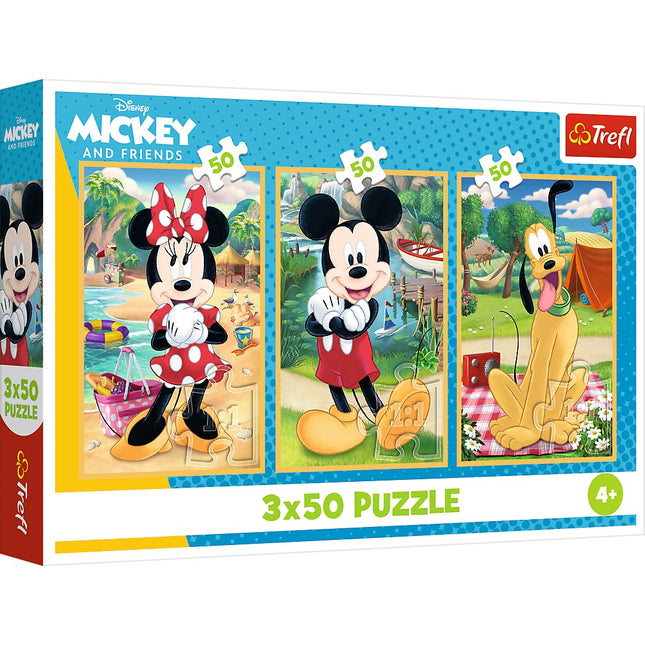 Puzzle sada Mickey Mouse, 3x50 dílků