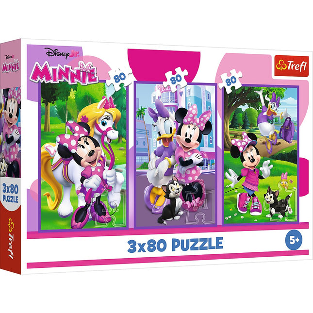 Puzzle sada Mickey Mouse, 3 balení po 80 dílcích