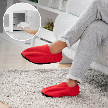 Nahřívací pantofle do mikrovlnky InnovaGoods, červená