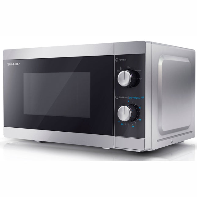 Mikrowelle 20l Mechanisches Bedienfeld 800W Silber