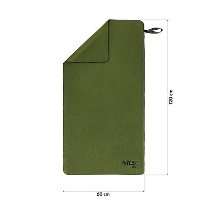 Mikrovláknový ručník military, khaki, 120x60 cm