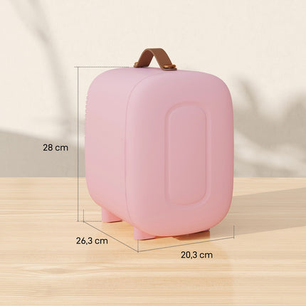 Mini kosmetická lednička – 4L, růžová, úložný prostor na kosmetiku a make-up