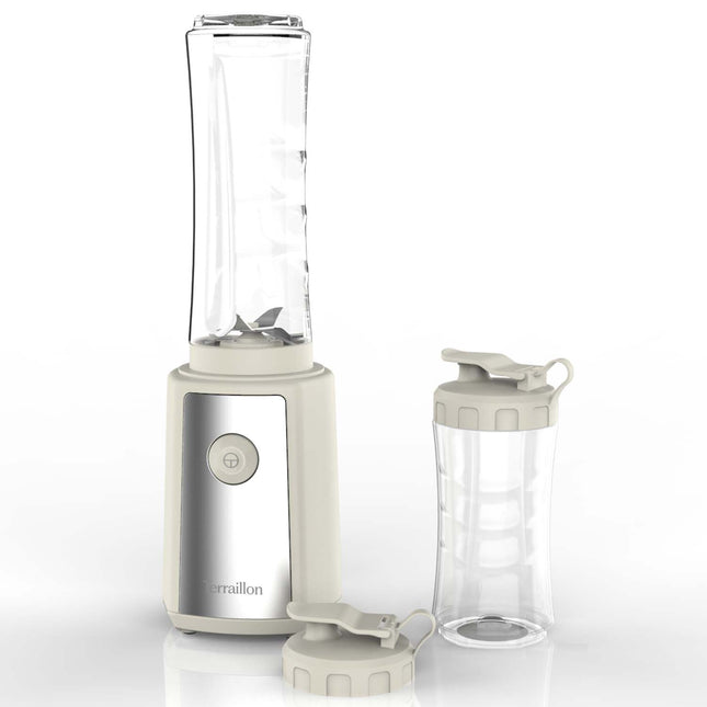 Mini mixér 300W – 2 lahve Tritan, krémová a ocel