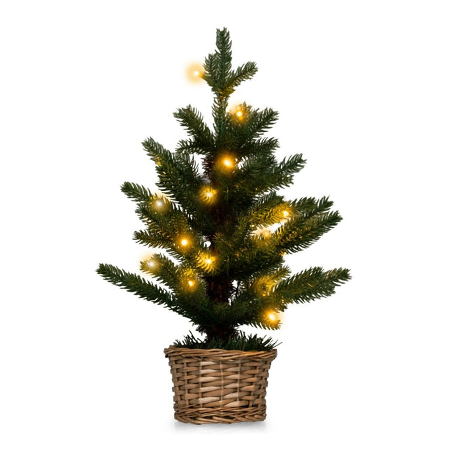 Mini vánoční stromek s LED světly, 48cm, materiál PE