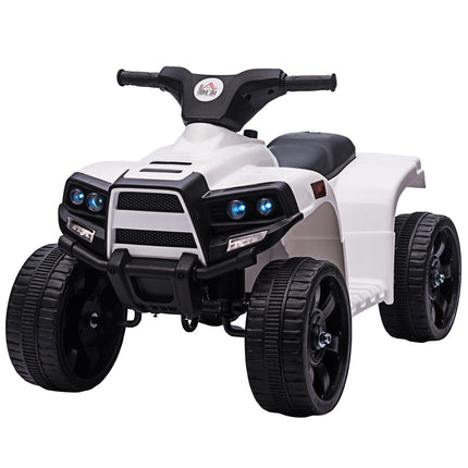 Dětská elektrická čtyřkolka – mini quad se světlometem, černá/bílá