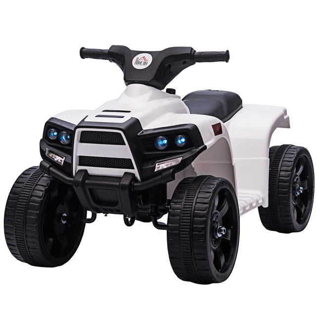 Dětská elektrická čtyřkolka – mini quad se světlometem, černá/bílá
