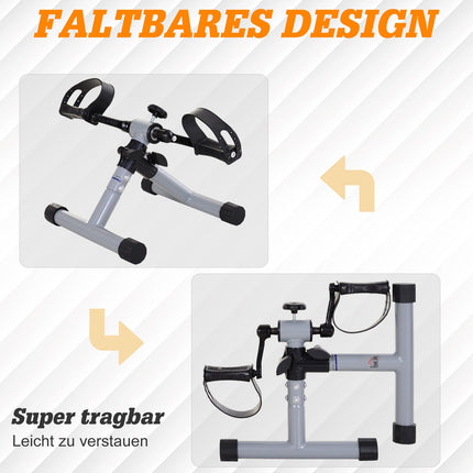 Skládací mini rotoped, trenažér nohou a paží, rehabilitační fitness