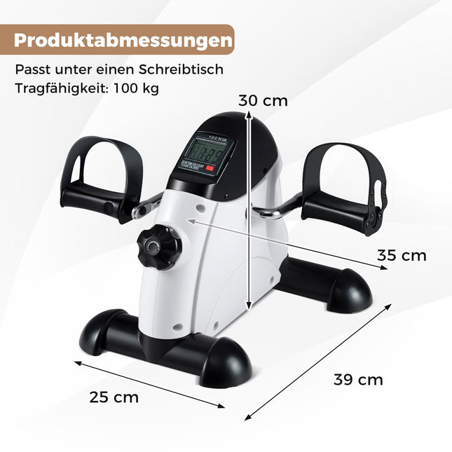 Mini hometrainer met lcd-display voor arm- en beentraining
