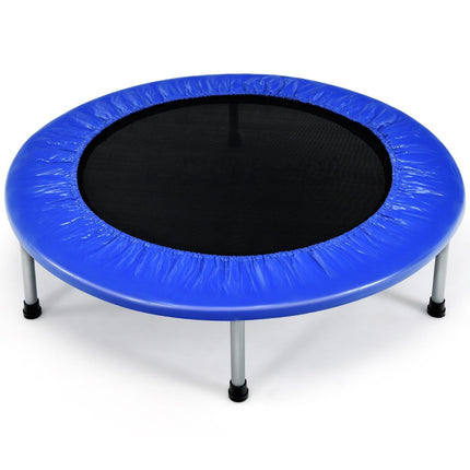 Mini fitness trampolína, 97 cm, skládací, modrá, nosnost 150 kg