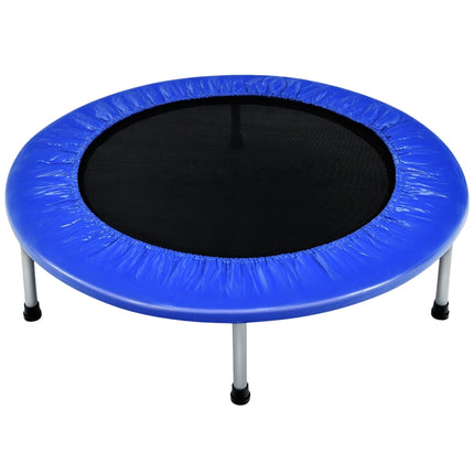 Mini fitness trampolína, 97 cm, skládací, modrá, nosnost 150 kg