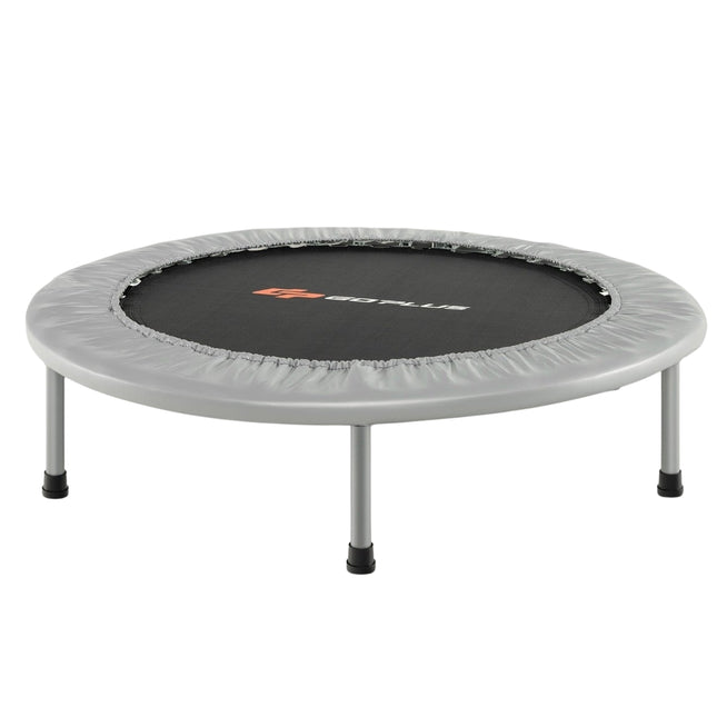 Mini fitness trampolína, skládací, 97cm, nosnost 150kg, šedá