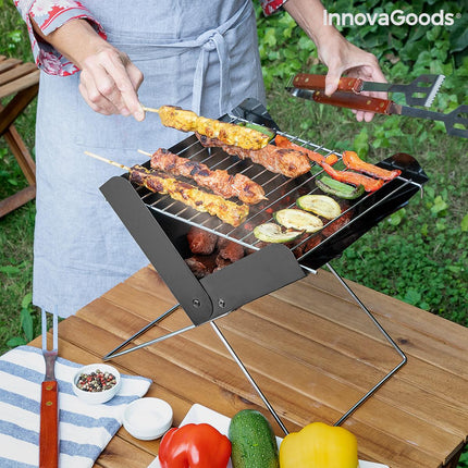 Mini skládací přenosný gril na dřevěné uhlí Foldecue InnovaGoods