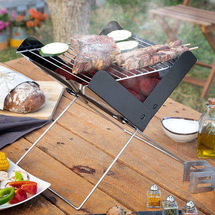 Mini skládací přenosný gril na dřevěné uhlí Foldecue InnovaGoods
