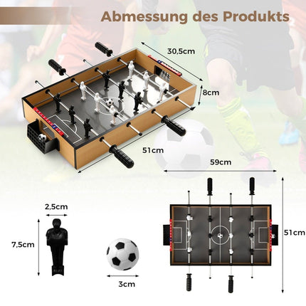 Mini stolní fotbal s LED světly a 2 míčky