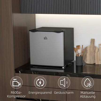 Volně stojící mini mraznička 35L, stříbrná, 5stupňová regulace
