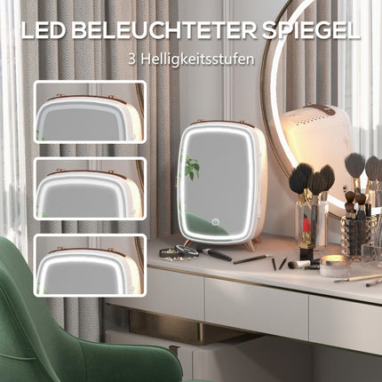 Portable 6L mini fridge - cools cosmetics and drinks