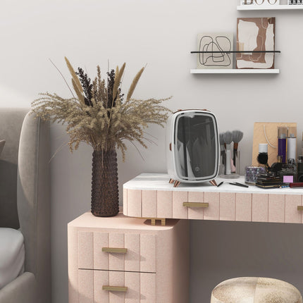 Portable 6L mini fridge - cools cosmetics and drinks